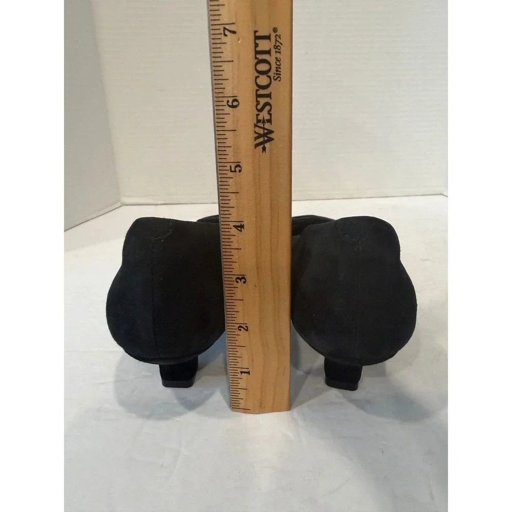 SOFFT New Black Suede Pointed Toe Suede Low Heel Buckle Comfort Pump Shoes 6M‎
